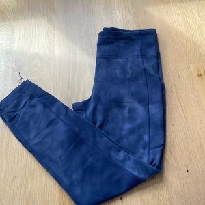 Lululemon Navy tie dye leggings. 8